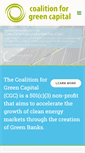 Mobile Screenshot of coalitionforgreencapital.com